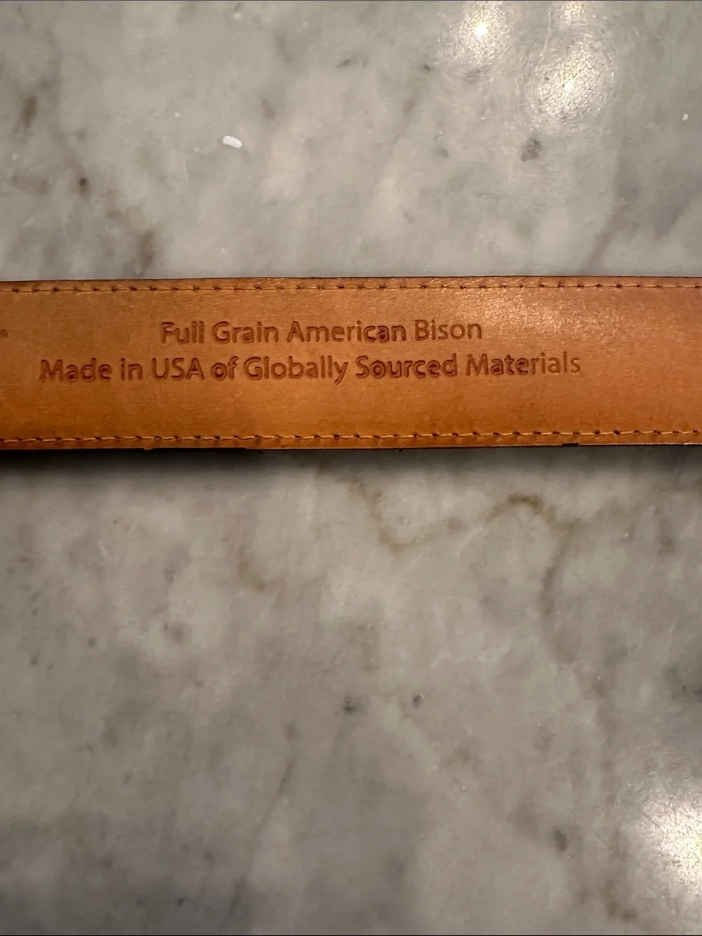 Orvis leather belt